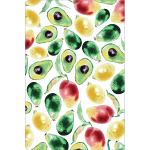 Блокнот "Авокадо" А6 96 листов, твердая ламинированная обложка соффтач, ляссе