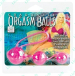 Три розовых вагинальных шарика