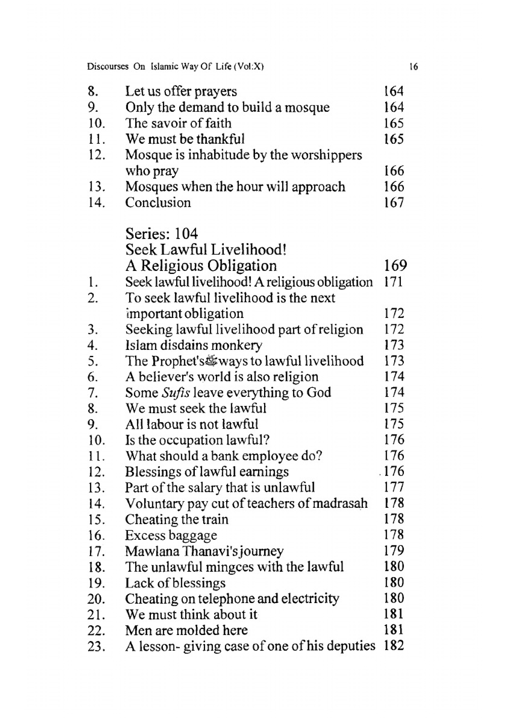 Discourses on Islamic Ways of Life - Volume 10 - By Shaykh Mufti Taqi Usmani | Shaykh Mufti Taqi Usmani