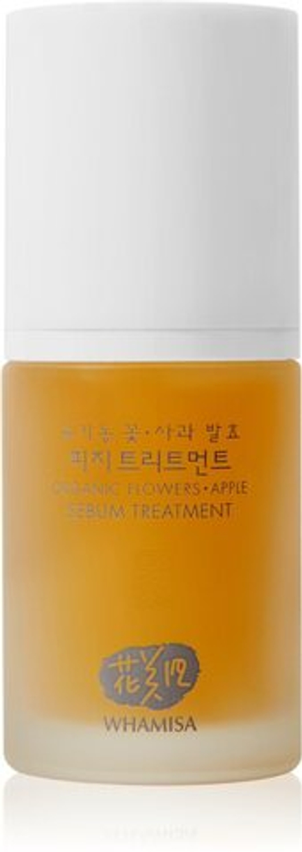WHAMISA Organic Flowers Apple Sebum Treatment - корректирующая сыворотка для жирной и проблемной кожи /   33  ml  / GTIN 8809403814762