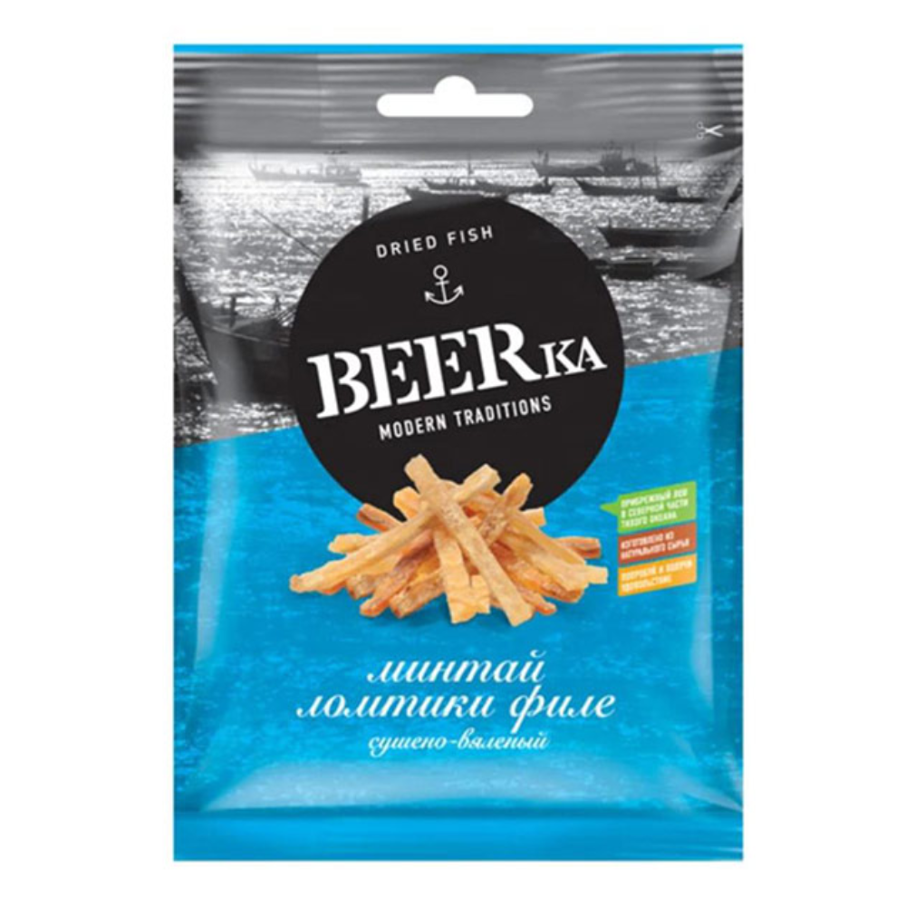 Минтай ломтики Beerka 25 гр