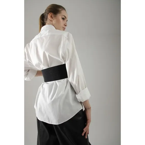 Ремень женский, XS-L, ширина 13 см, цвет черный