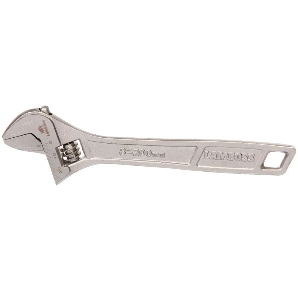 Ключ разводной Lamboss 8» 200мм, металл ручка