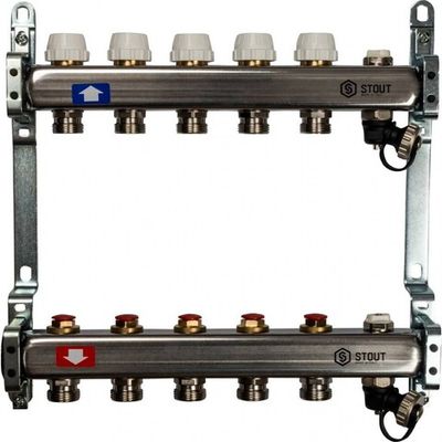 Коллектор с запорными клапанами Stout