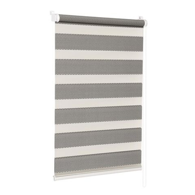 Рулонная штора День-ночь Масо РБ, 160х52 см, шир.крепл. 56 см, сер, Delfa, СРШ-01МК-41605