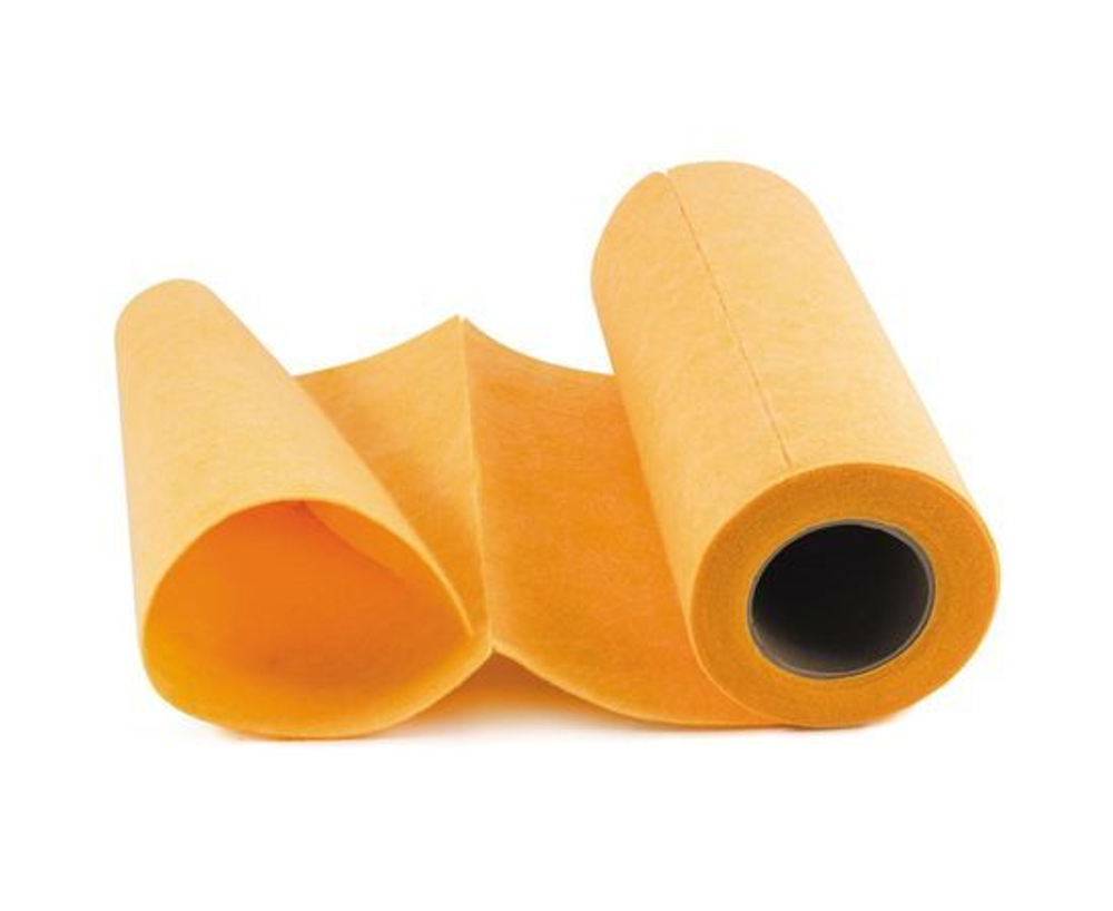 Салфетки бумажные Рыжий кот (хозтовары) в рулоне, 20х25 см 20 шт, вискоза/полиэстер, цвет оранжевый