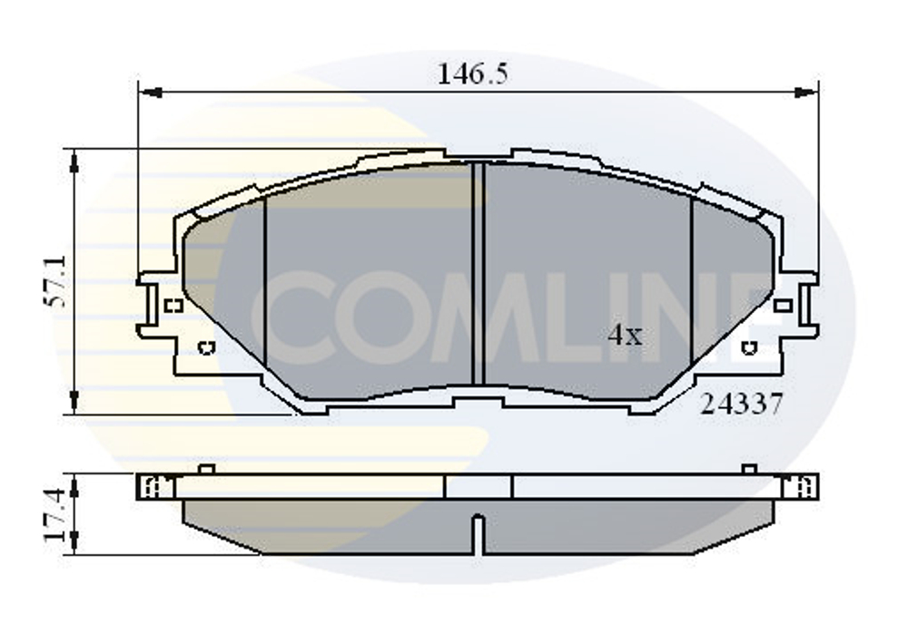 COMLINE - CBP01625-CML - Brake Pad Set, disc brake