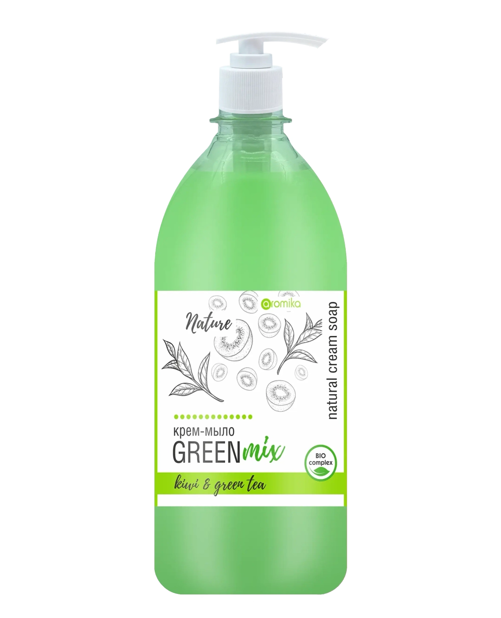 "Green mix" кр.-мыло 530мл Киви+зел.чай