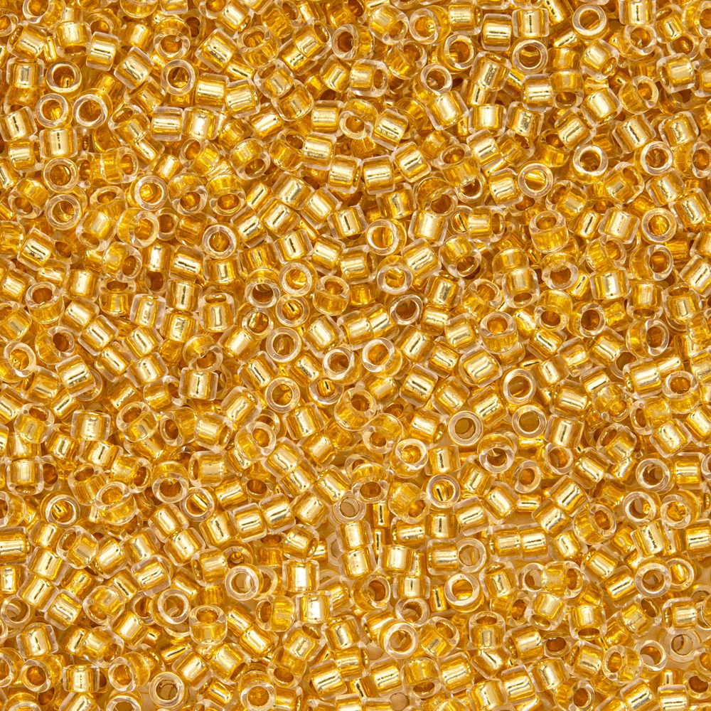 Японский бисер TOHO Treasure (№701), с внутренним покрытием золотом 24K, прозрачный