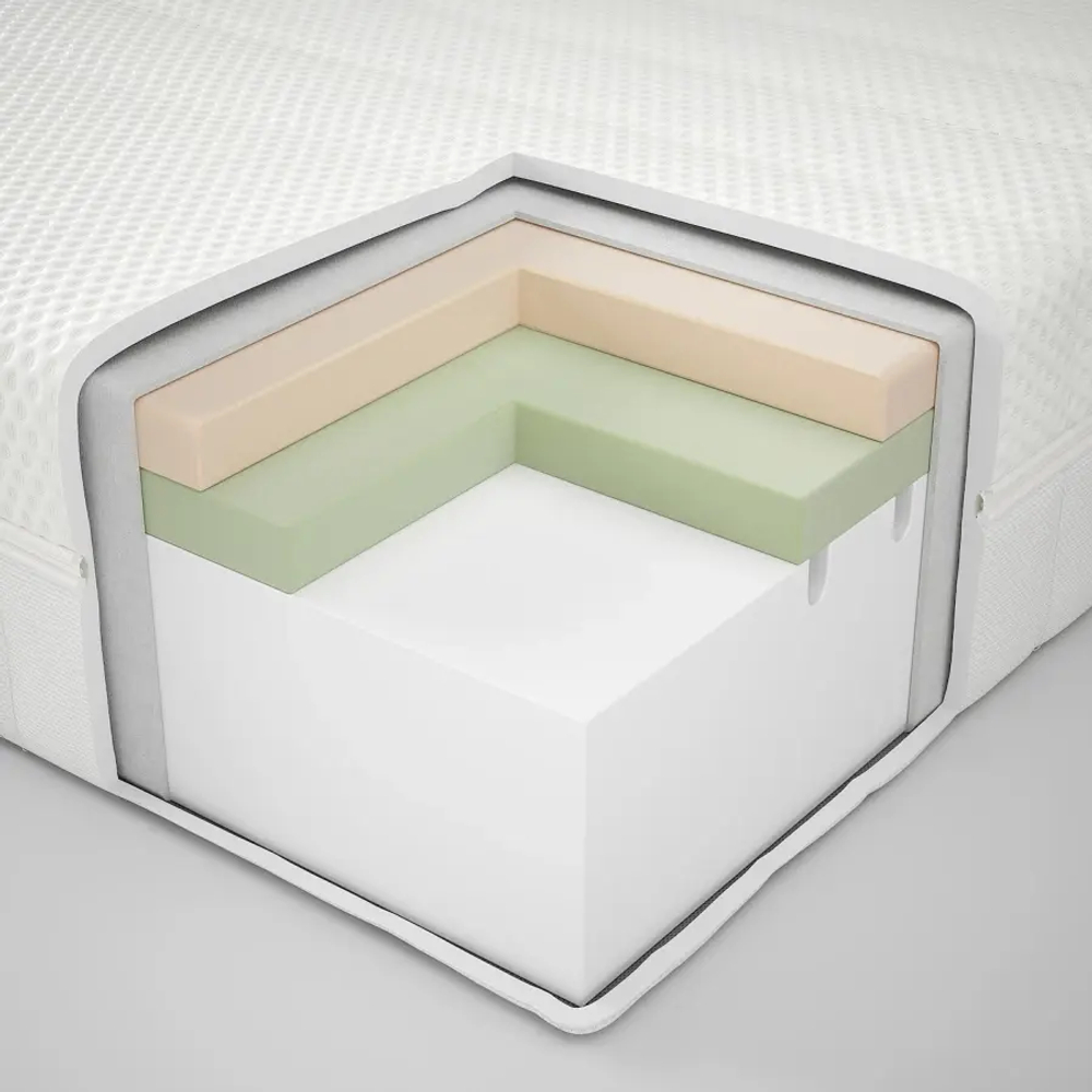 Каркас кровати с местом для хранения и матрасом - IKEA NORDLI, 200х90 см, матрас жесткий, черный, НОРДЛИ ИКЕА