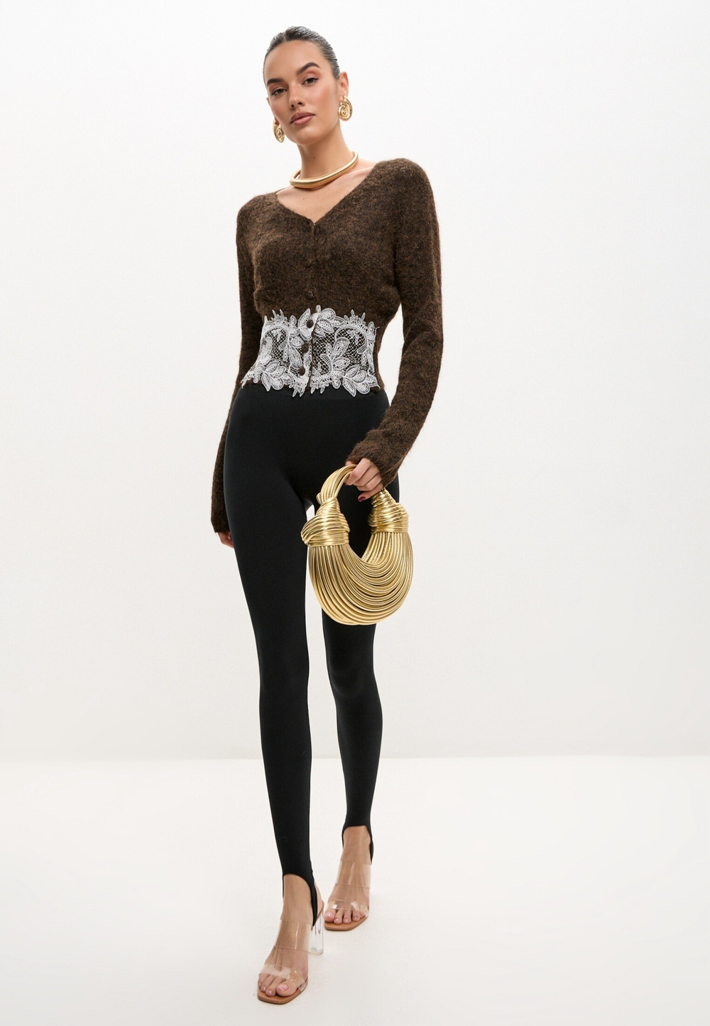 Кардиган с кружевом