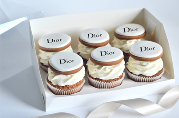 Капкейки с логотипом, упаковка на 6 шт, печать на прянике