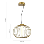 *SL6124.203.01 Светильник подвесной ST-Luce Золотистый/Золотистый LED 1*10W 3000K SLICE