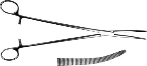 ТМ- З-42 Зажим к/о зубчатый, изогнутый, 3, 270 мм (НОВОЕ ИСПОЛНЕНИЕ)