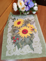 Набор кухонных полотенец, 3 шт , 45х60 см , рогожка