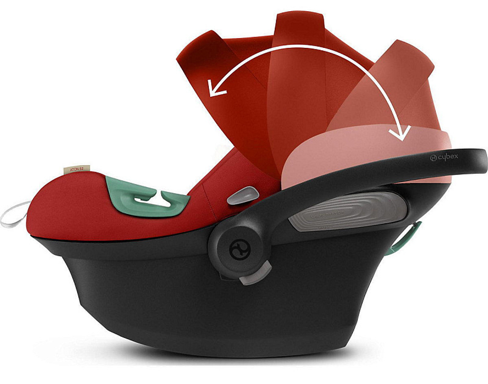 Коляска 3 в 1 Cybex Priam IV Chrome Brown complete и автокресло Aton S2 i-Size Hibiscus Red Leaf Green