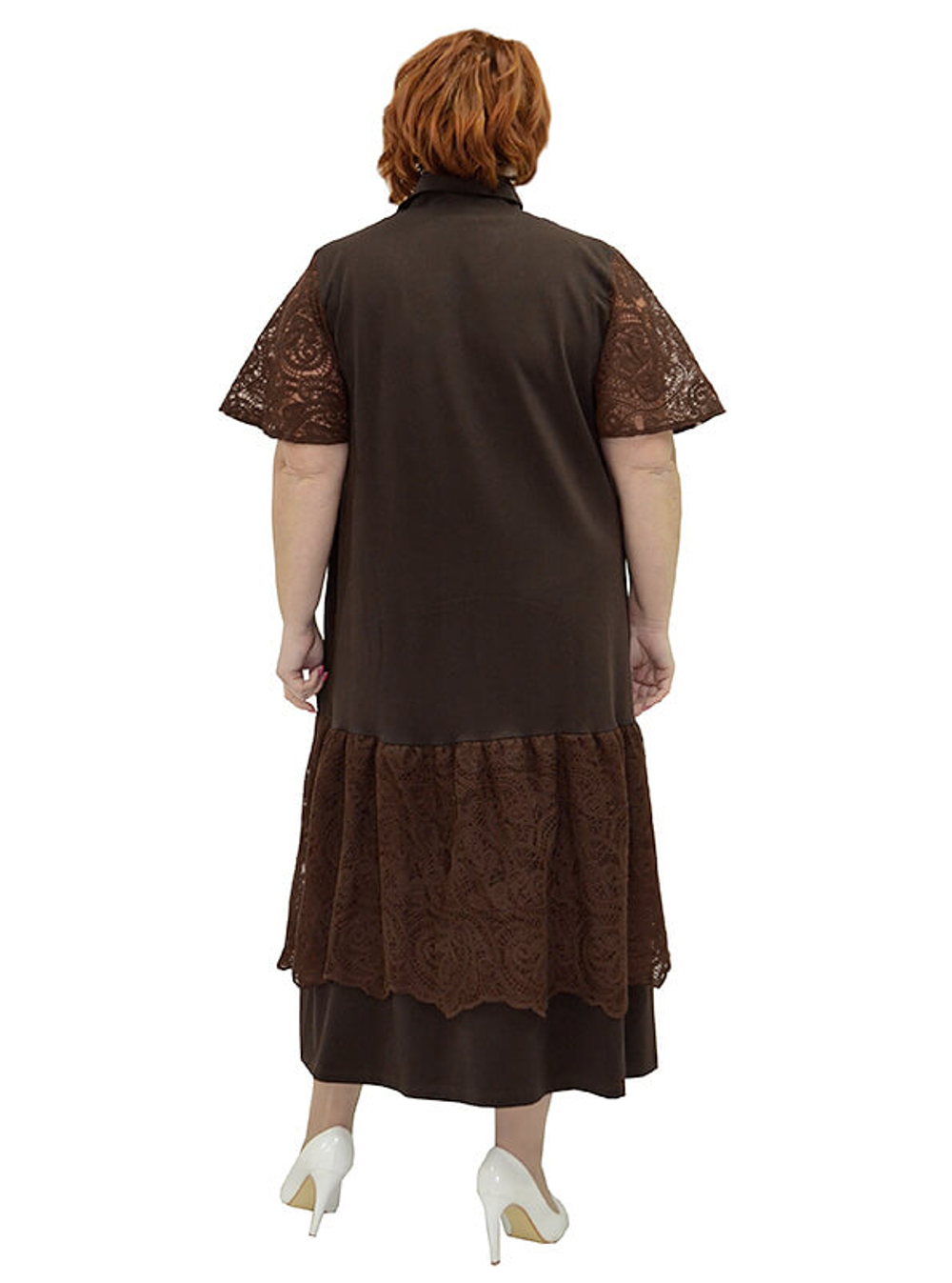 Платье с кружевом Брауни