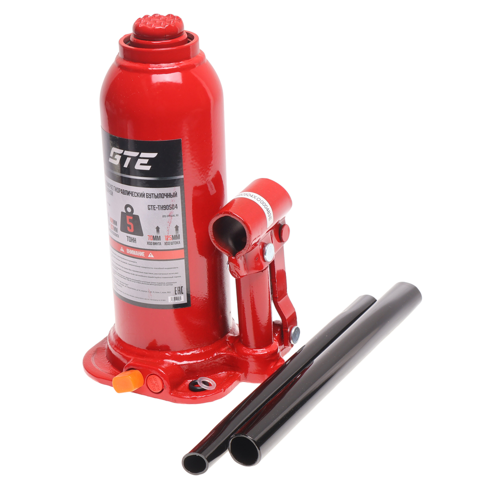 Домкрат бутылочный 5т 207-402мм GTE