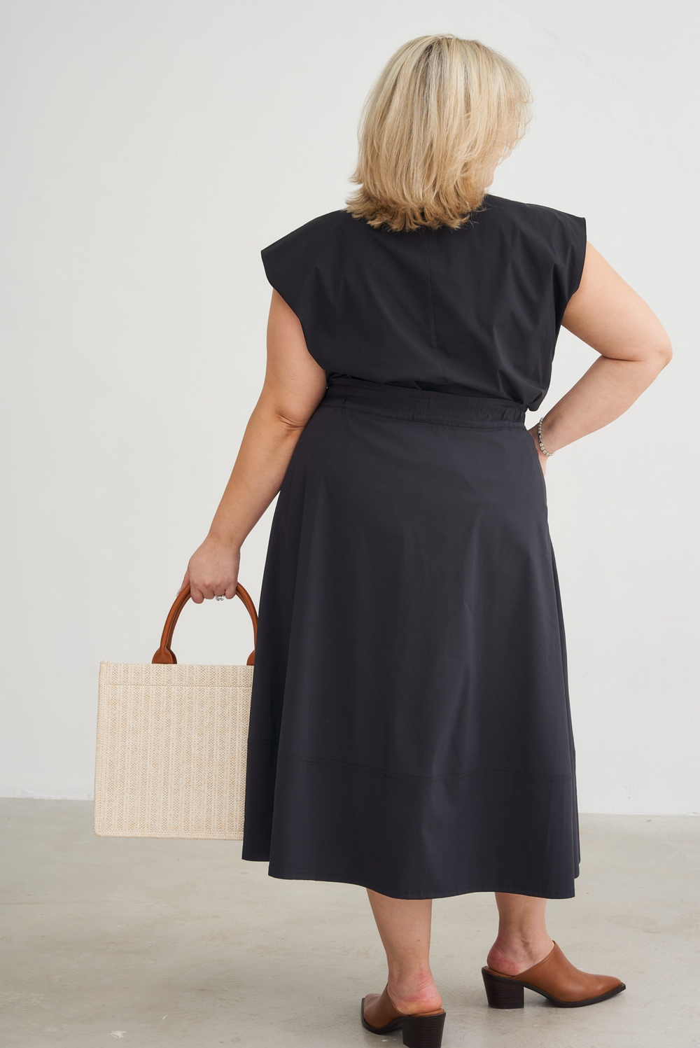 Черная хлопковая блуза Тамбовчанка