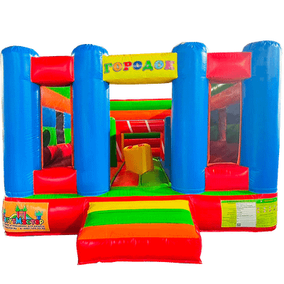 Коммерческий надувной батут “Городок” 6*3,5*2,3м