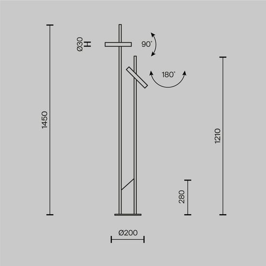 Напольный светильник (торшер) Maytoni MOD460FL-L6B3K