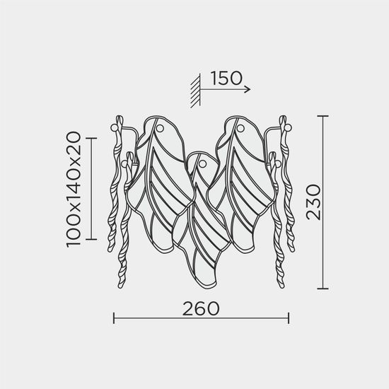 Настенный светильник MODESTYLE MS.2290.02 GD