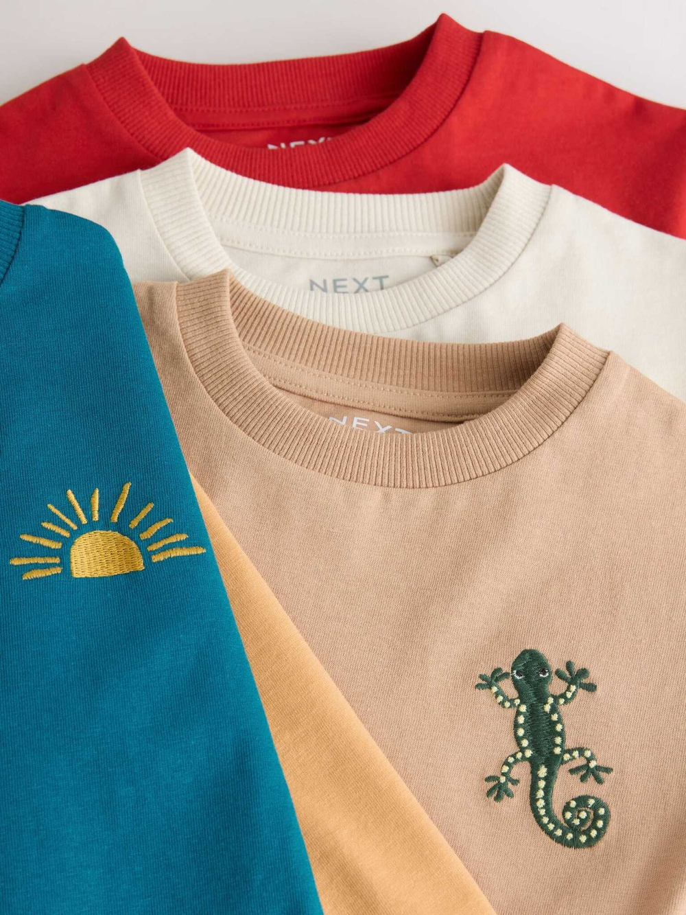 Футболка для мальчика Next E63-183, 5 шт., Песочный, Красный, Синий