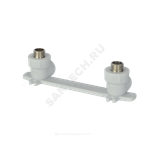Планка монтажная PP-R белая Дн 20х3/4" НР под смеситель с водорозетками VALFEX 10124320