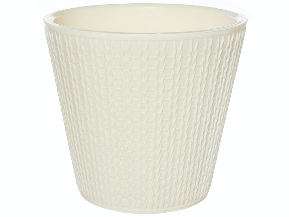 Горшок цветочный Velvet D200мм 4л (светло-бежевый)