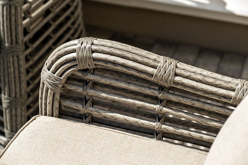 "Ницца" лаунж-зона из искусственного ротанга, цвет серый