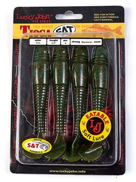 Виброхвост Lucky John TIOGA FAT 4.5in (114 мм), цвет PA16 4 шт/уп