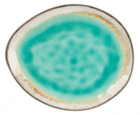 Тарелка Stockholm Blue Spider Silk 20 см "яйцо"