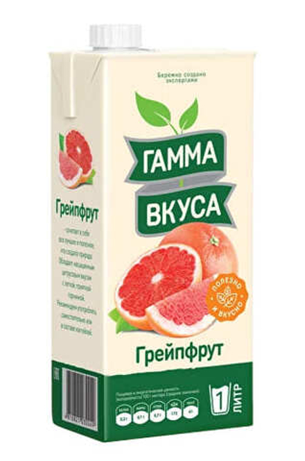 Нектар грейпфрутовый 1л. Гамма вкуса