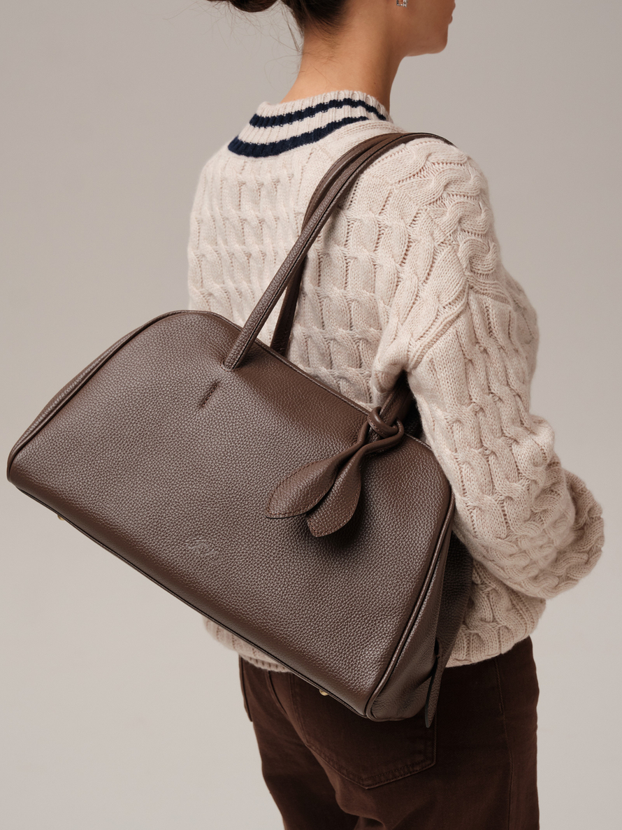 Кожаная сумка DBR 31338 коричневый торф