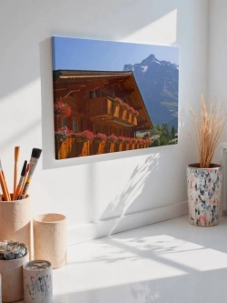 Картина на стену 40 X 50 Дом в горах