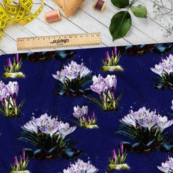 Ткань шифон крокус весенний