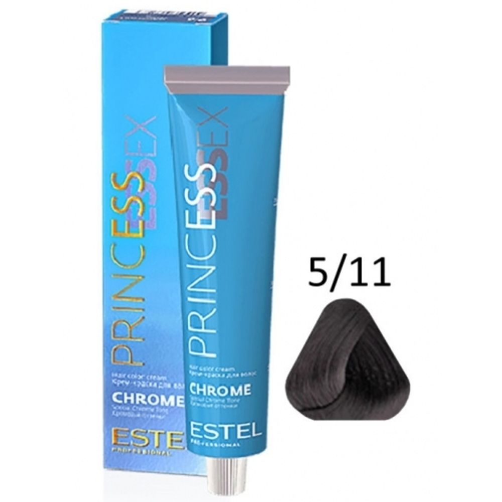 Краска для волос Estel Essex Princess Chrome (Светлый шатен фиолетовый интенсивный) 5/11
