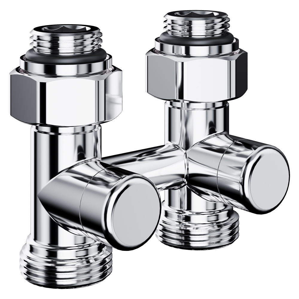 Узел нижнего подключения Royal Thermo Design прямой 1/2"х3/4"EK (хром)