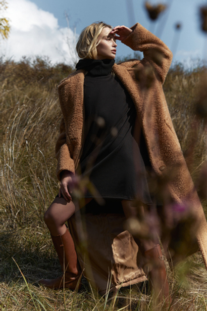 Шуба однобортная макси