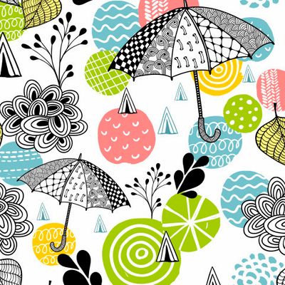 Зонтики под дождем