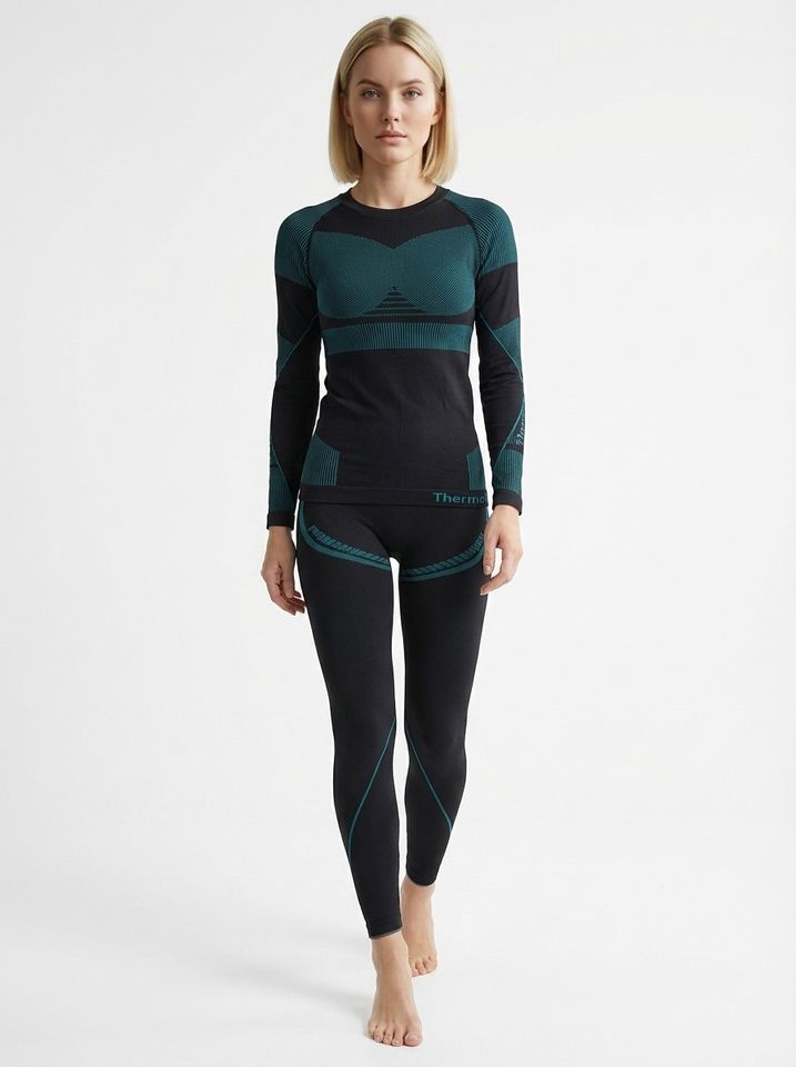 Термобелье Thermo Flex женское (черно-бизюзовый)