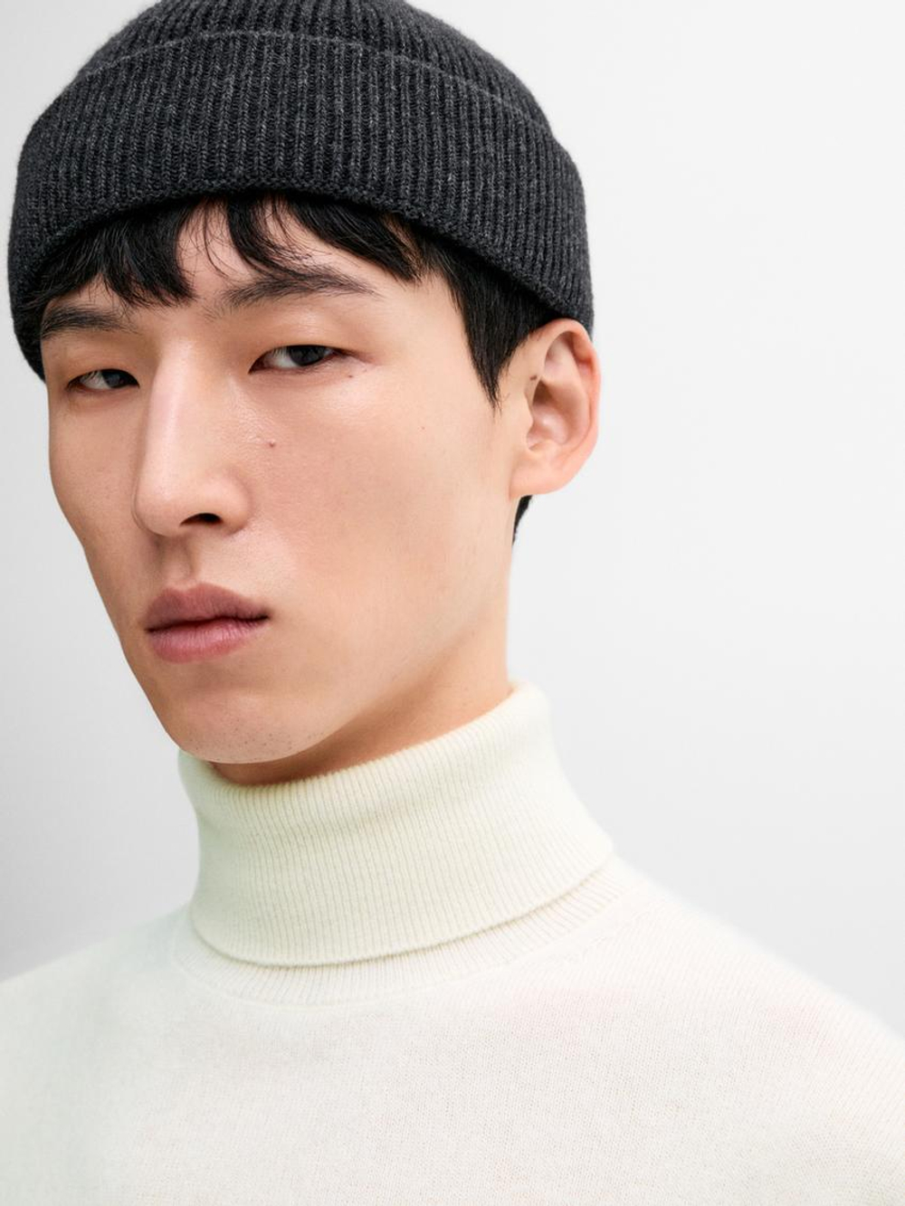 Massimo Dutti Свитер из смесовой шерсти, натуральный, кремовый