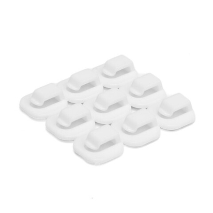 Держатель самоклеящийся для проводов и гирлянд ТУНДРА krep, 15×15 мм, белый, 18 шт.