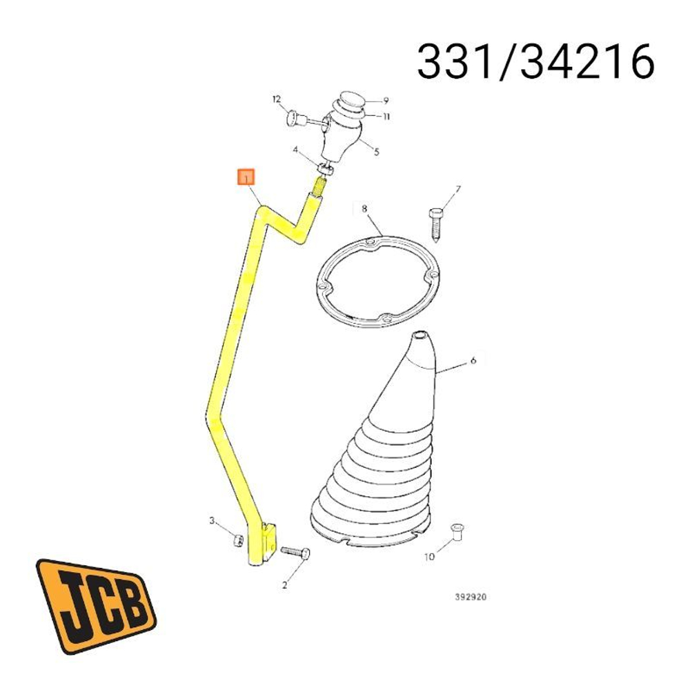 Рычаг управления JCB 331/34216
