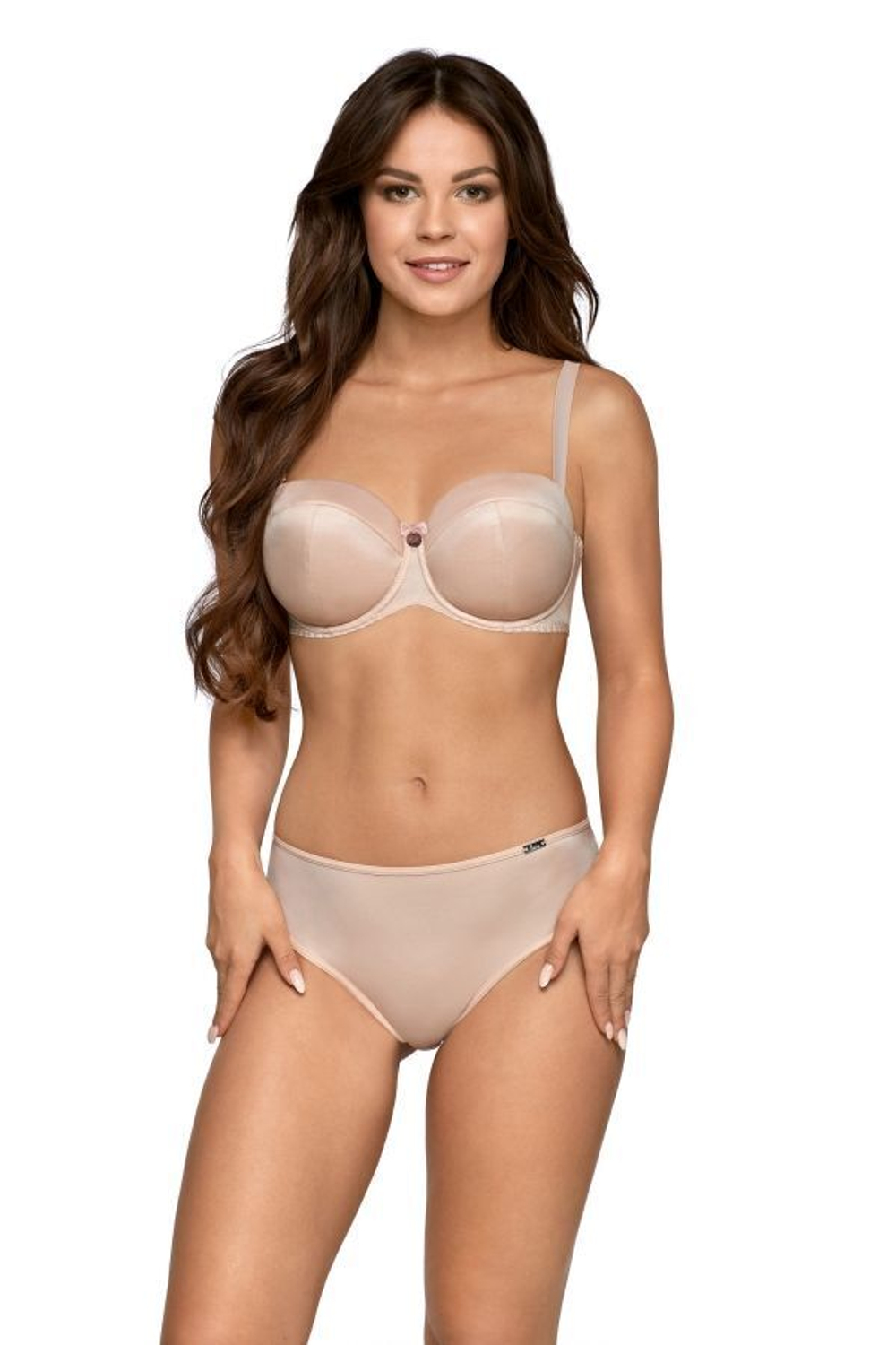 Пуш-ап бюстгальтер с дополнительными боковыми поддержками (Размер: 65E) (Цвет: телесный)