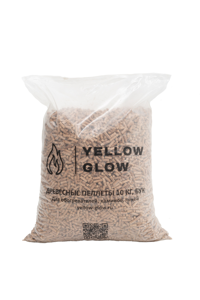 Древесные пеллеты 10 кг, бук (Yellow Glow)