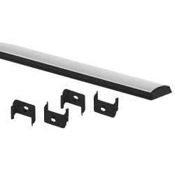 Комплект с гибким накладным анодированным профилем ЭРА 1506GB 15х6,4мм, 2м, черный CAB292 | Профили для светодиодных лент