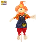 Фигура садовая «Пугало - Маня» в оранжевой шляпе 50 (70) см ДоброСад