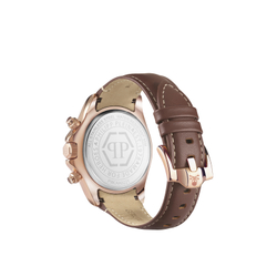 PHILIPP PLEIN Wrist Watch Quartz Movement Genuine Leather Strap 43mm Black Dial Men"s Watches