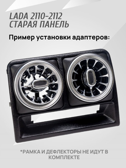 Адаптер дефлектора Lada Granta для ВАЗ 2110-2112 Cтарая панель. Центральное сопло воздуховода. 2 шт.